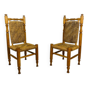 chaise bois et corde