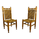 Chaise bois et corde