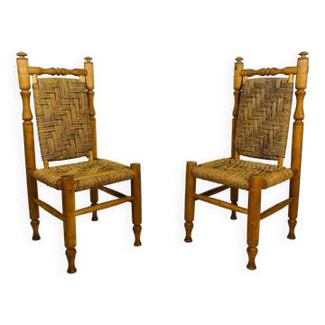 Wood and rope chair