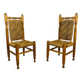 Wood and rope chair