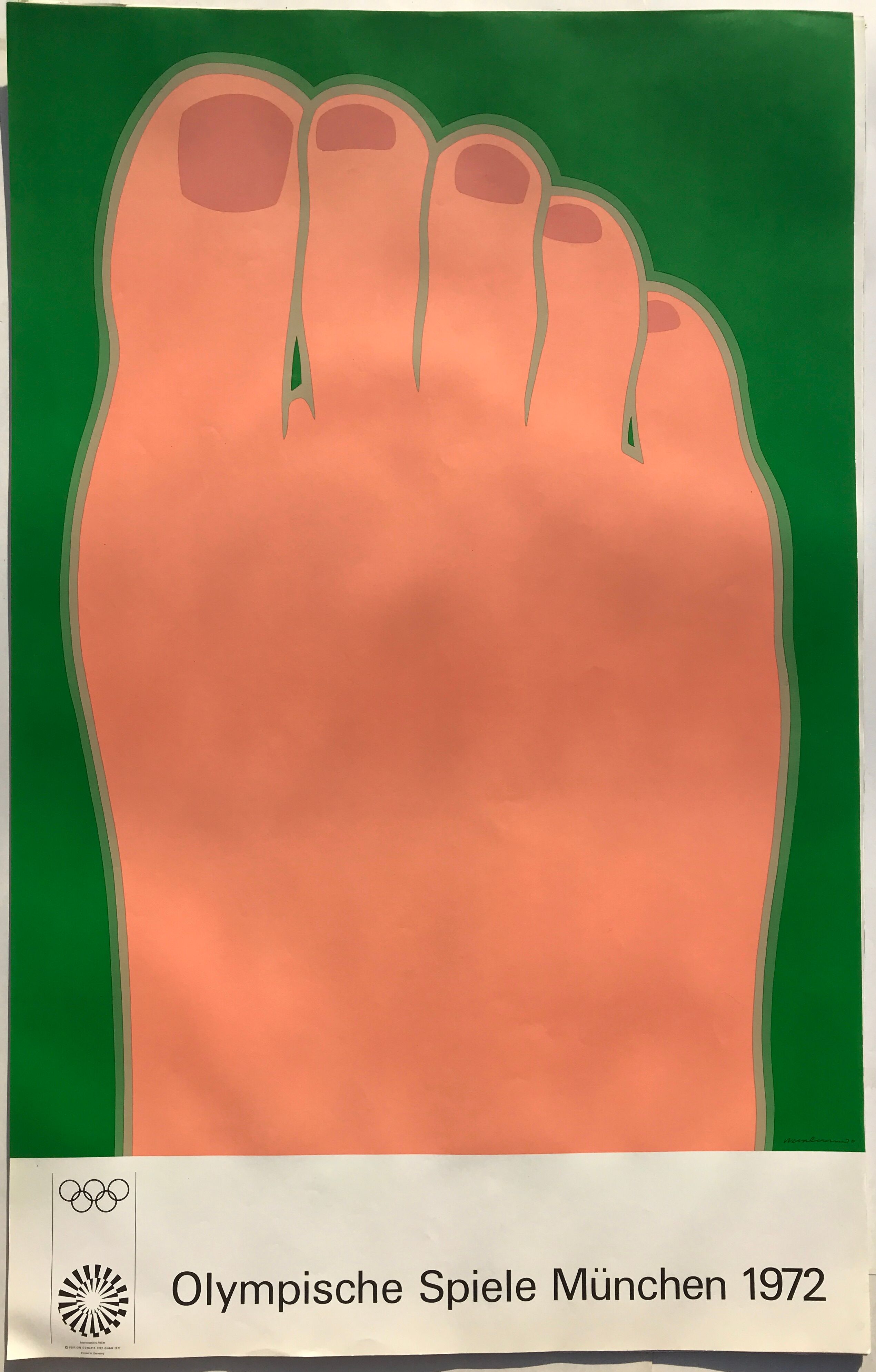 Affiche originale Wesselmann Tom (1931-2004) Olympische Spiele München, 1972