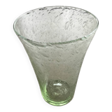 Handcrafted bubbled glass vase