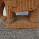 Side table or end table "elephant" in rattan, wicker, 1960s 70s