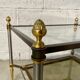 Brass, steel and patinated brass sofa end 1960