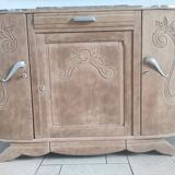 Art Deco sideboard with gray marble