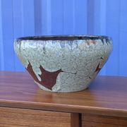 Coupe / cache-pot céramique Accolay signé – Grès émaillé vintage 60