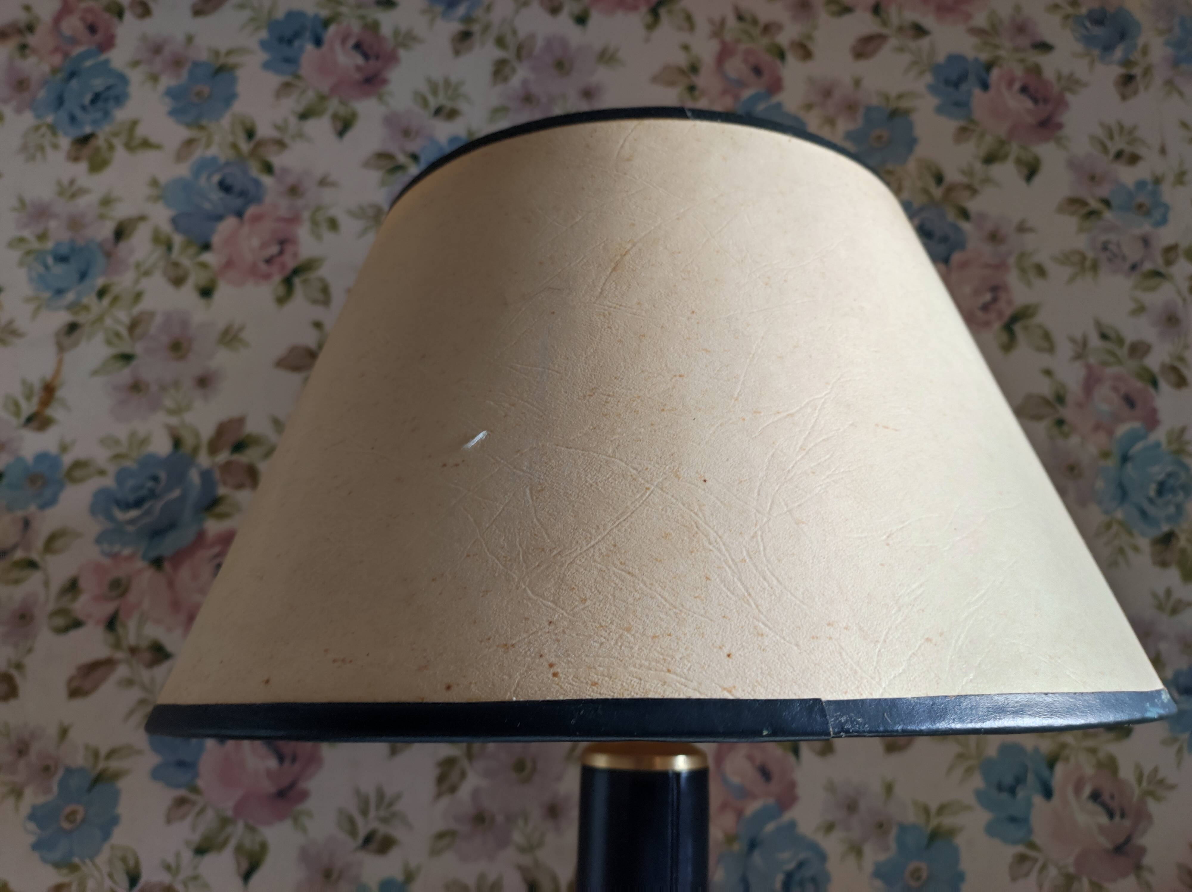 Desk lamp leather-wrapped foot Le Tanneur