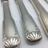 12 silver metal knives.