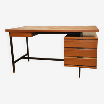 Bureau vintage en acajou par Pierre Guariche édition Minvielle, 1960