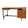 Vintage mahogany desk by Pierre Guariche edition Minvielle, 1960