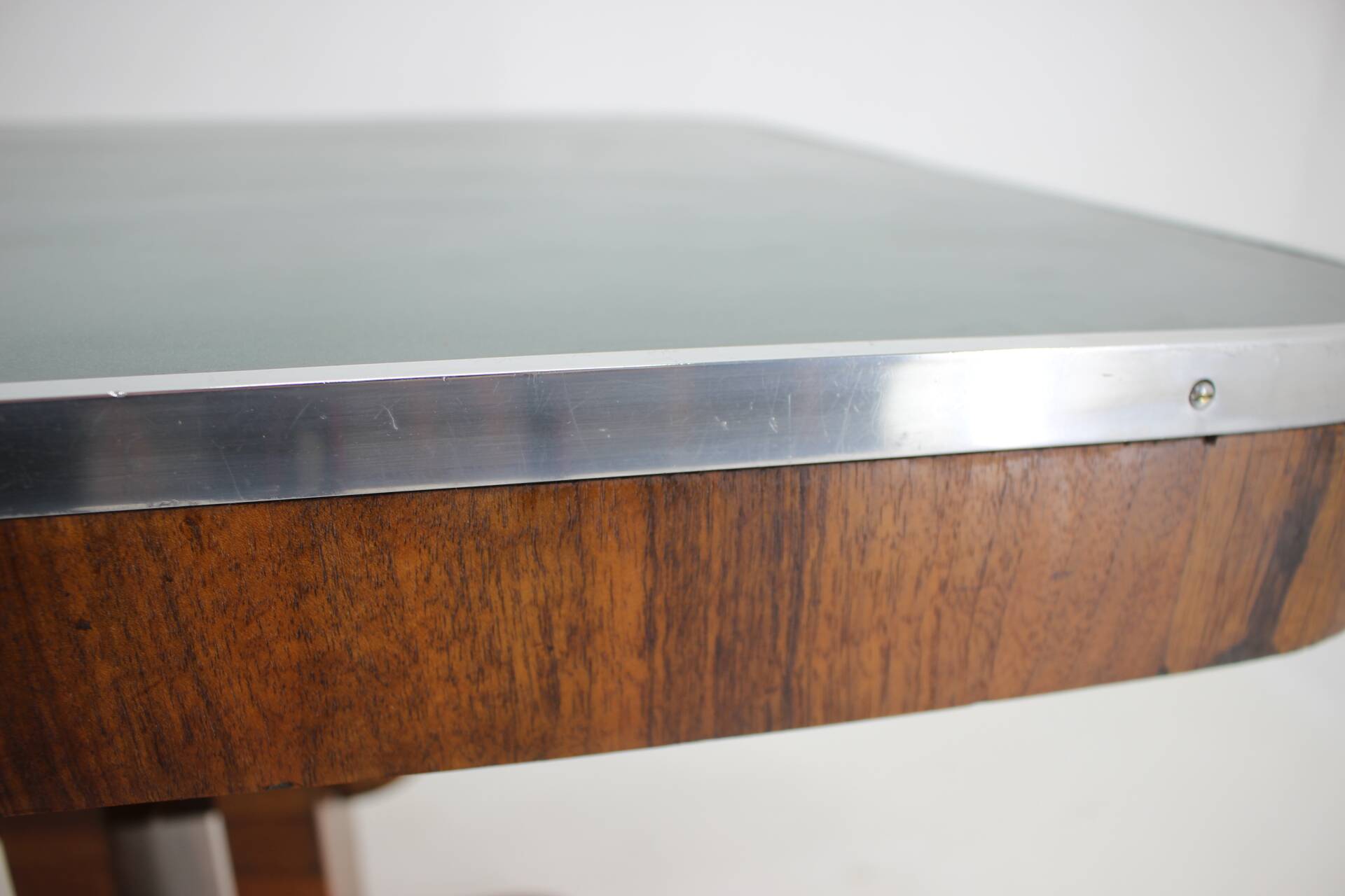 1930s Art Deco Dining Table in Walnut, Czechoslovakia