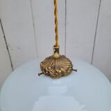 Smooth opaline hanging lamp