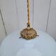 Smooth opaline hanging lamp