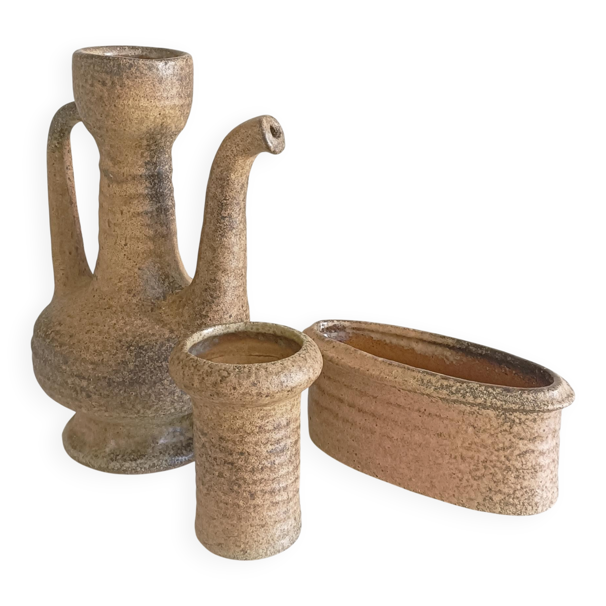 Wabi-Sabi Ceramics Set by Marius Van Woerden, Vest Keramiek, 1960s