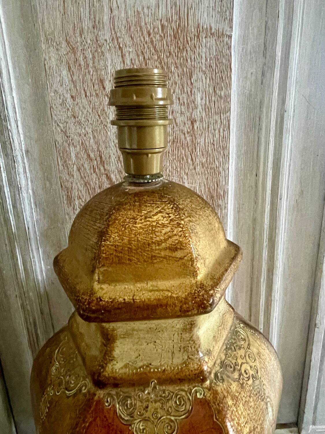 Lampe en céramique décor vénitien