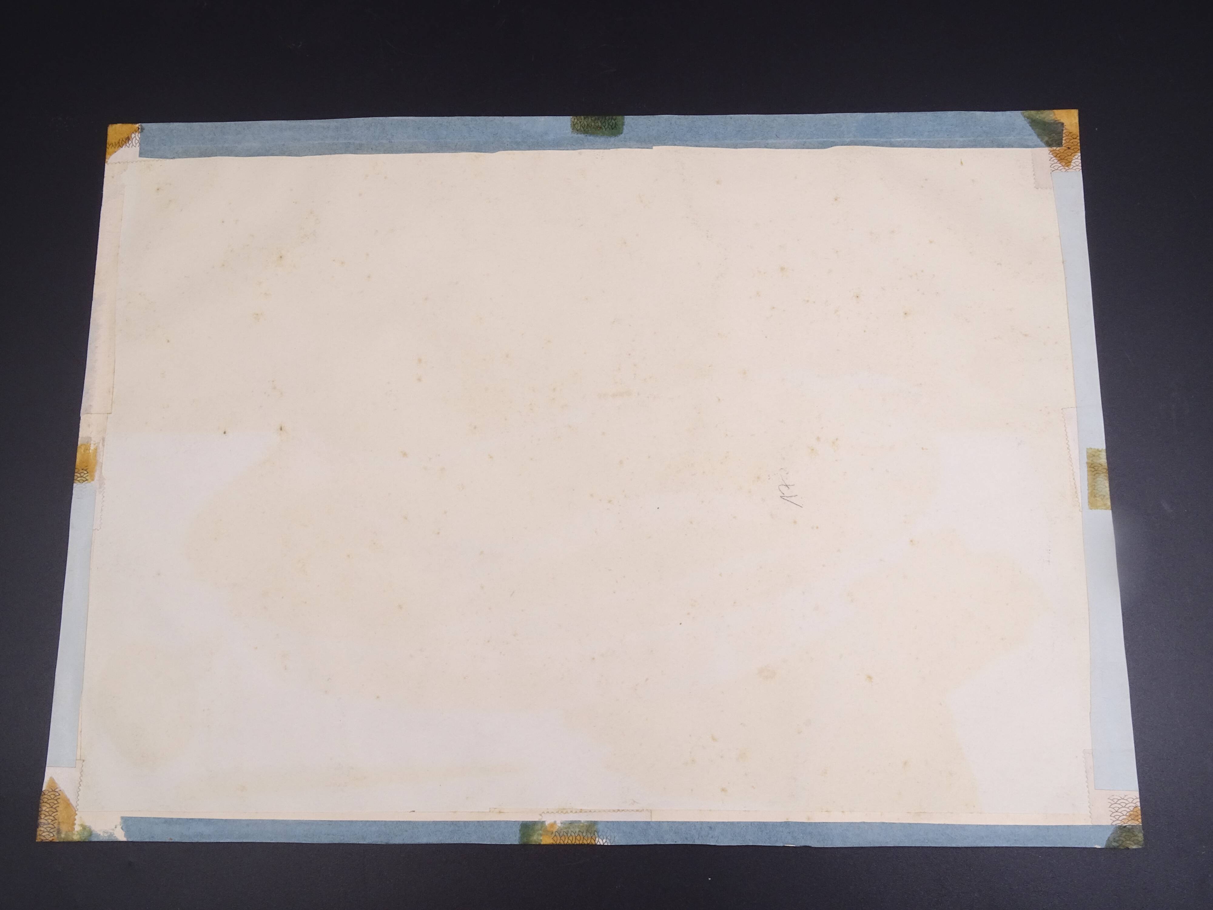 Still life with Pisces, lemon and knife by Louis Chavannes - Watercolor dated 1945