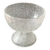 Vintage frosted crystal footed bowl