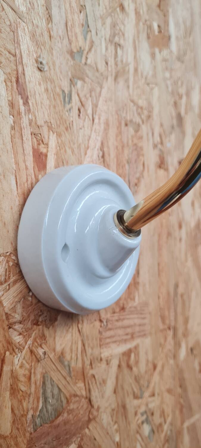 Vintage enameled sheet metal wall light