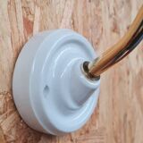 Vintage enameled sheet metal wall light