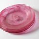Set of 4 Kosta Boda 'Mine' Glass Dessert Plates / Ulrica Hydman Vallien