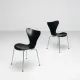 Arne Jacobsen set of eight 3107 Butterfly dining chairs Fritz Hansen Denmark 1967