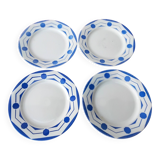 Set of four Digoin Sarreguemines flat plates