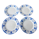 Set of four Digoin Sarreguemines flat plates
