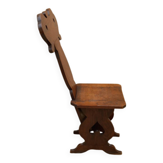 Rare chaise lorraine en chêne XIX siècle