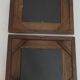 Pair of oils on cardboard with carved wooden frame. Spain 1950s.