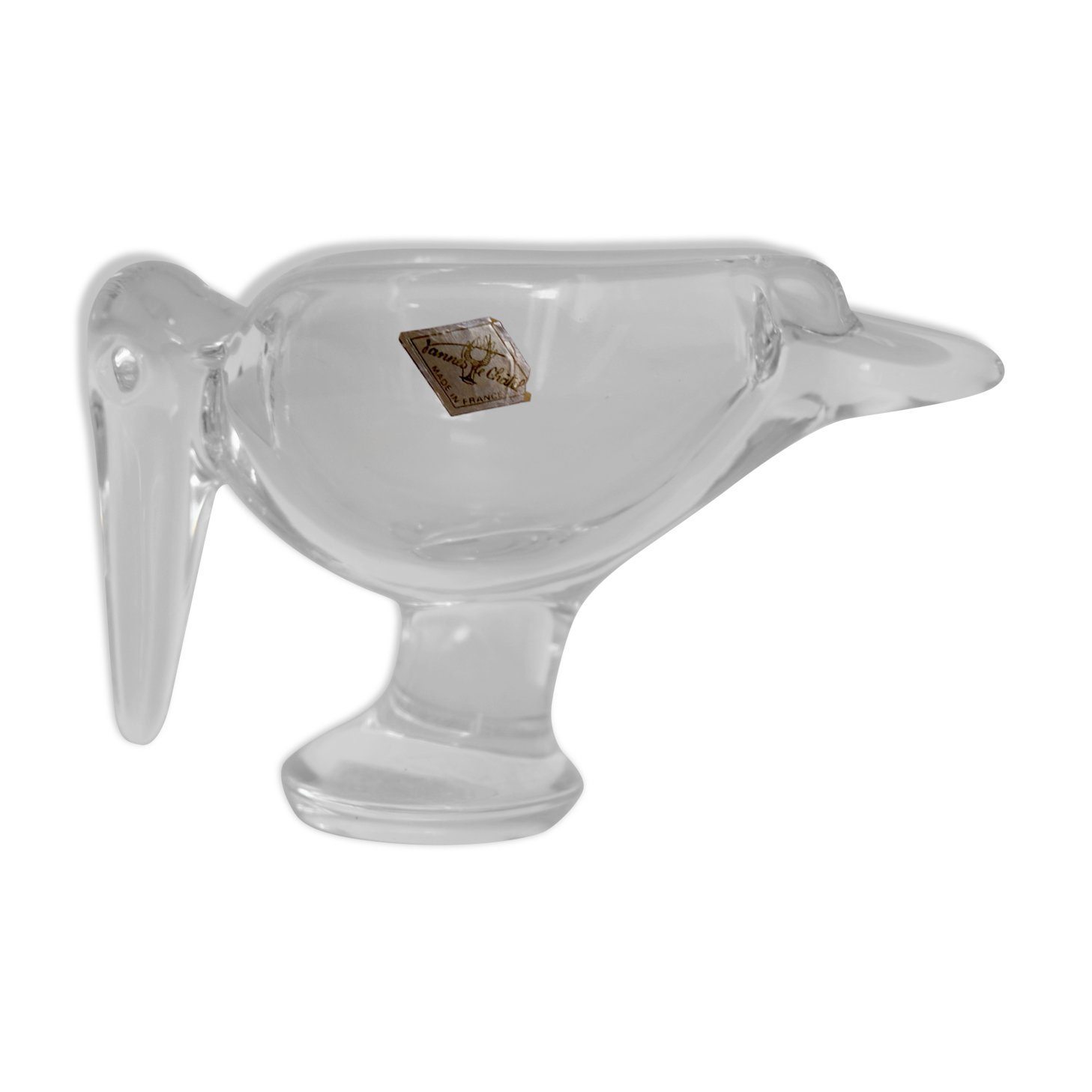 Heron marabout bird crystal of Vannes