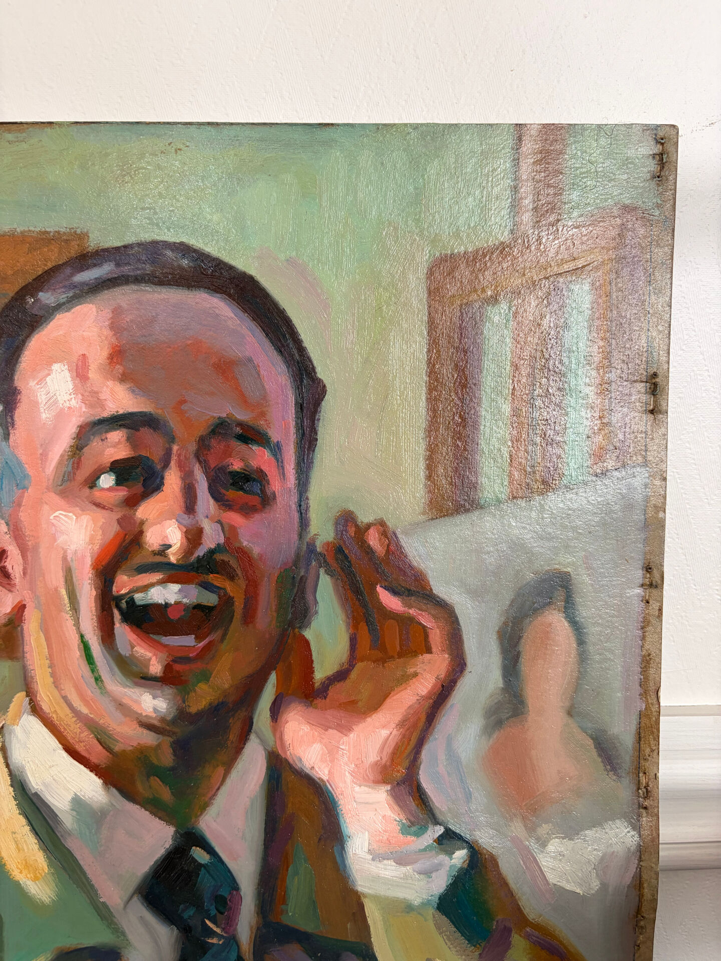Oil portrait on cardboard