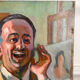 Oil portrait on cardboard