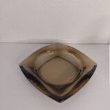 Black glass ashtray