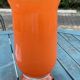 Orange glass vase