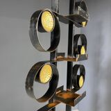 Support à plantes rétro en métal, style brutaliste, Tchécoslovaquie, années 1970