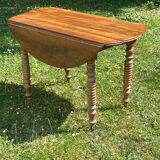 Oval wooden table with shutters Louis Philippe style