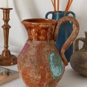 Vase pichet céramique, terracotta, vintage