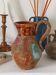 Ceramic jug vase, terracotta, vintage