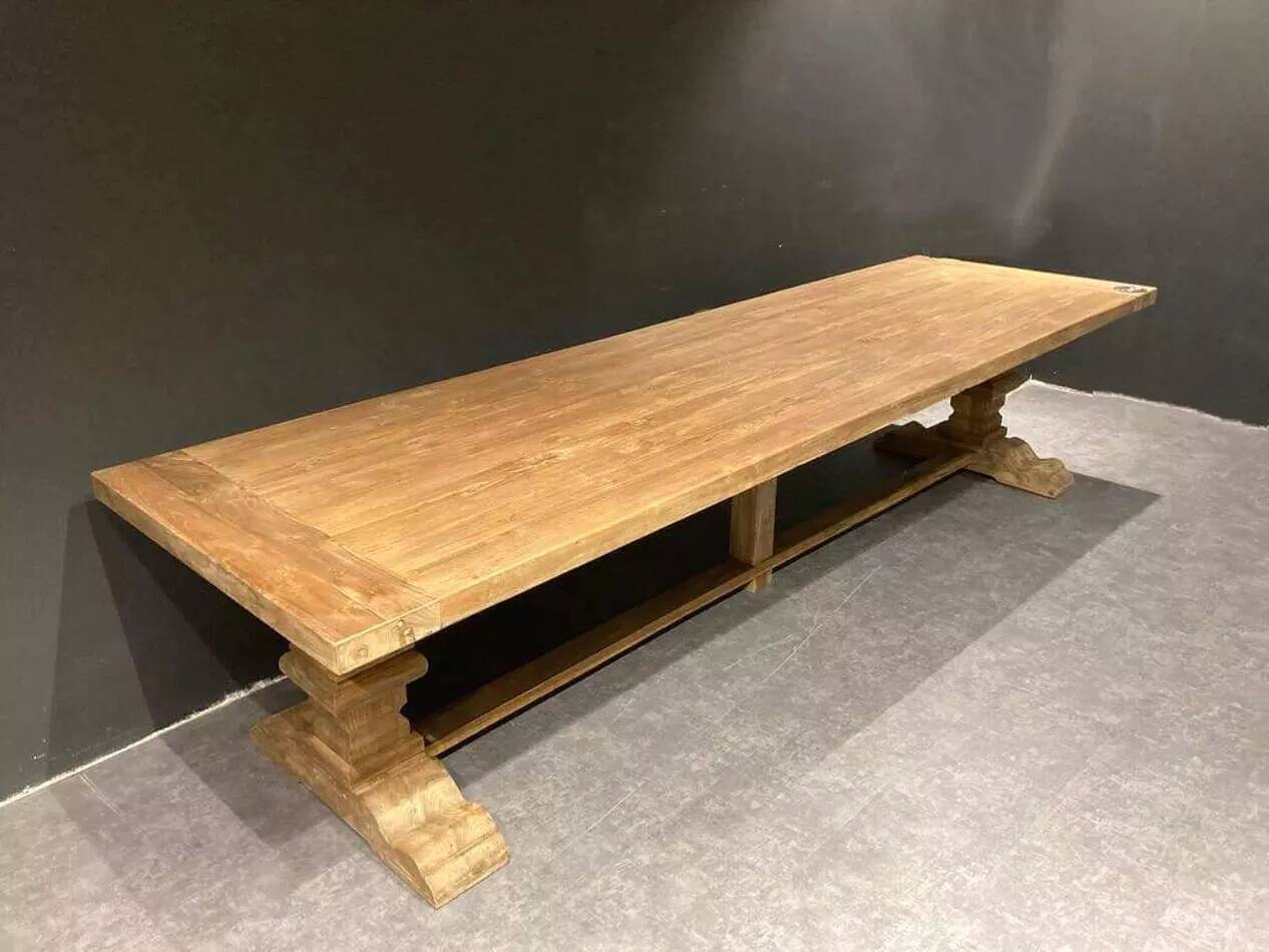 Spirito monastery table in solid oak - length 350 cm