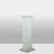 Pair of Art Deco style columns, in white marble, 20th century