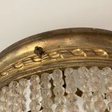 Lustre/basket ceiling / brass hot air balloon and glass