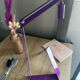 Agemob purple desk lamp in vintage Memphis style from the 80s and 90s.
