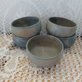5 antique stoneware bowls