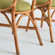 Pair of Italian high chairs in bamboo and rattan from the 1960s.