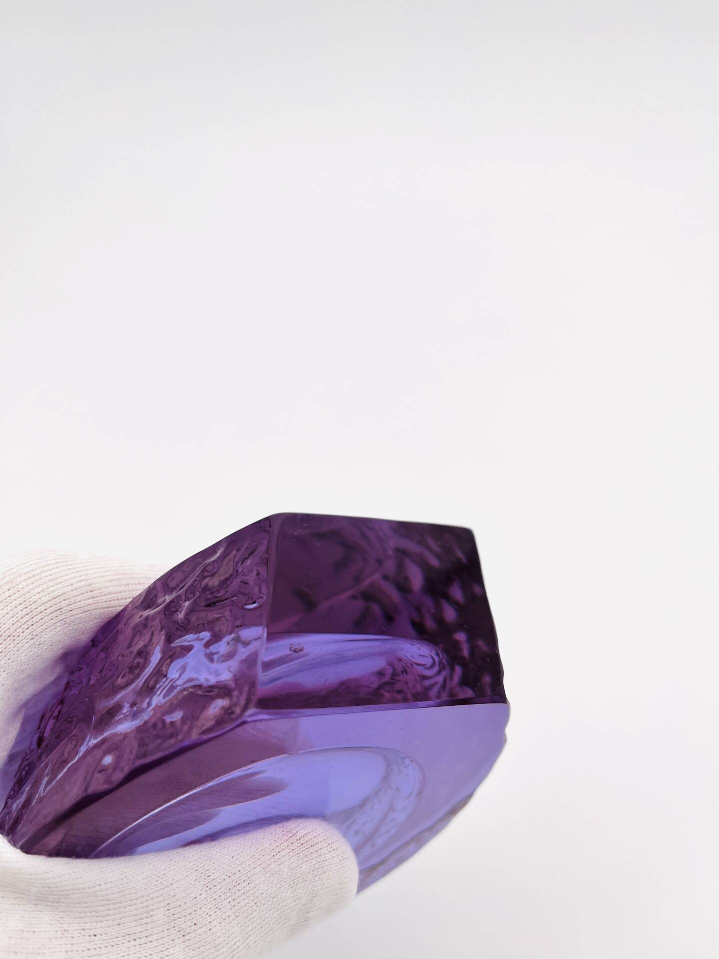 Murano Vase Alexandrite Mandruzzato Neodymium Brutalist Bark 13.5