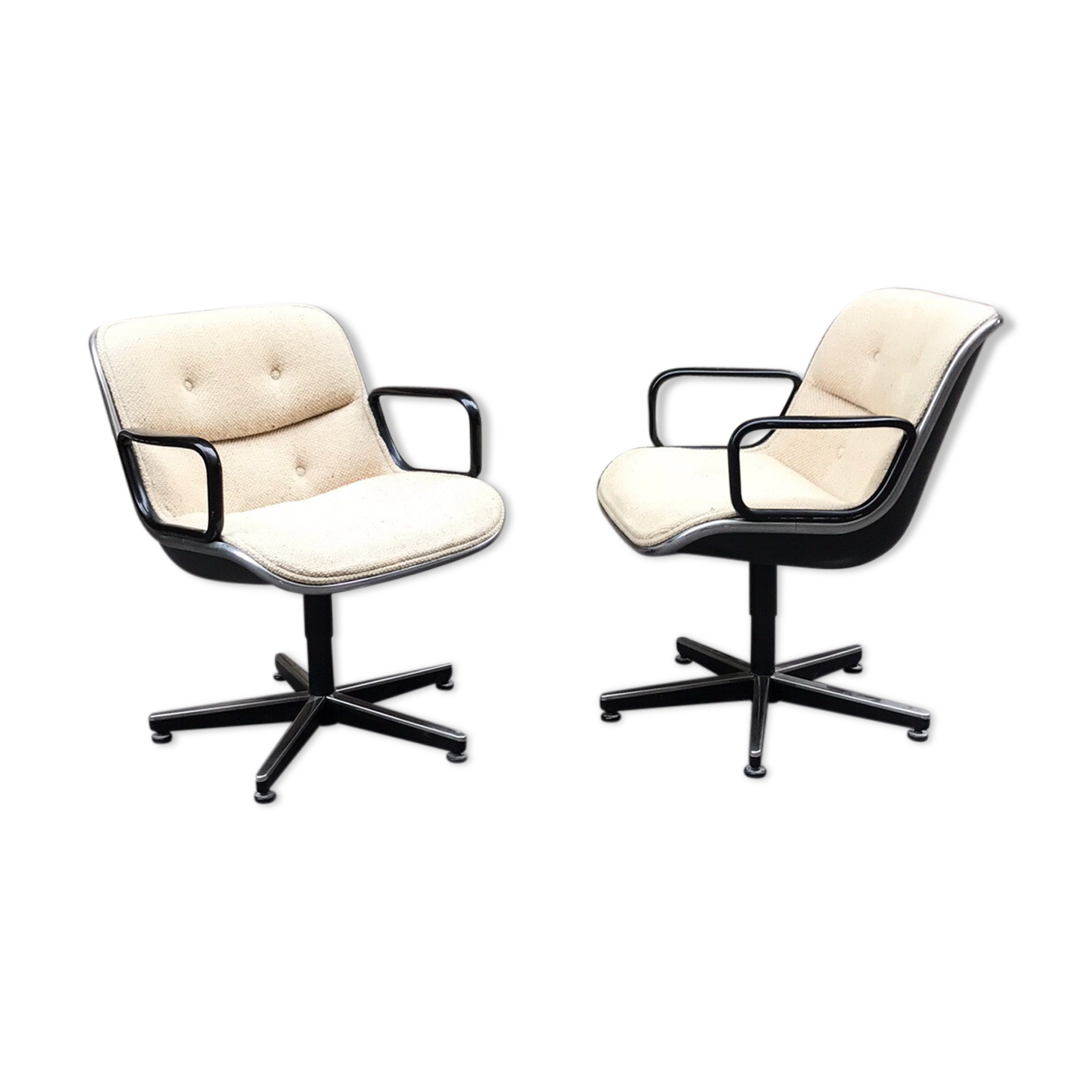 Pair of armchairs by Charles Pollock for Knoll circa 1970