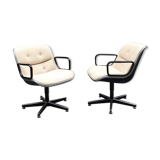 Pair of armchairs by Charles Pollock for Knoll circa 1970