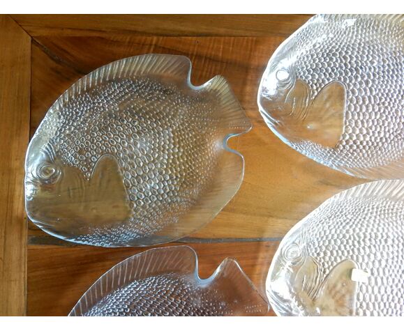 6 Arcoroc Glass Fish Plates Selency 6 Arcoroc Glass Fish Plates Selency