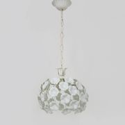 White metal floral pendant light. 1970s