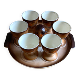 Egg cups and salt shakers
